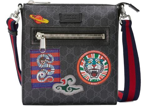 Gucci Night Courrier Messenger GG Supreme Black/Grey .